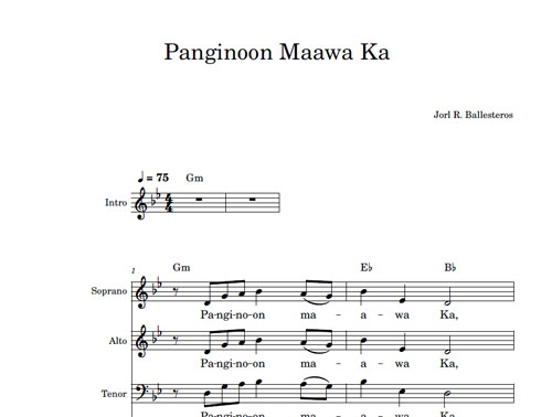 Panginoon Maawa Ka Sheetmusic